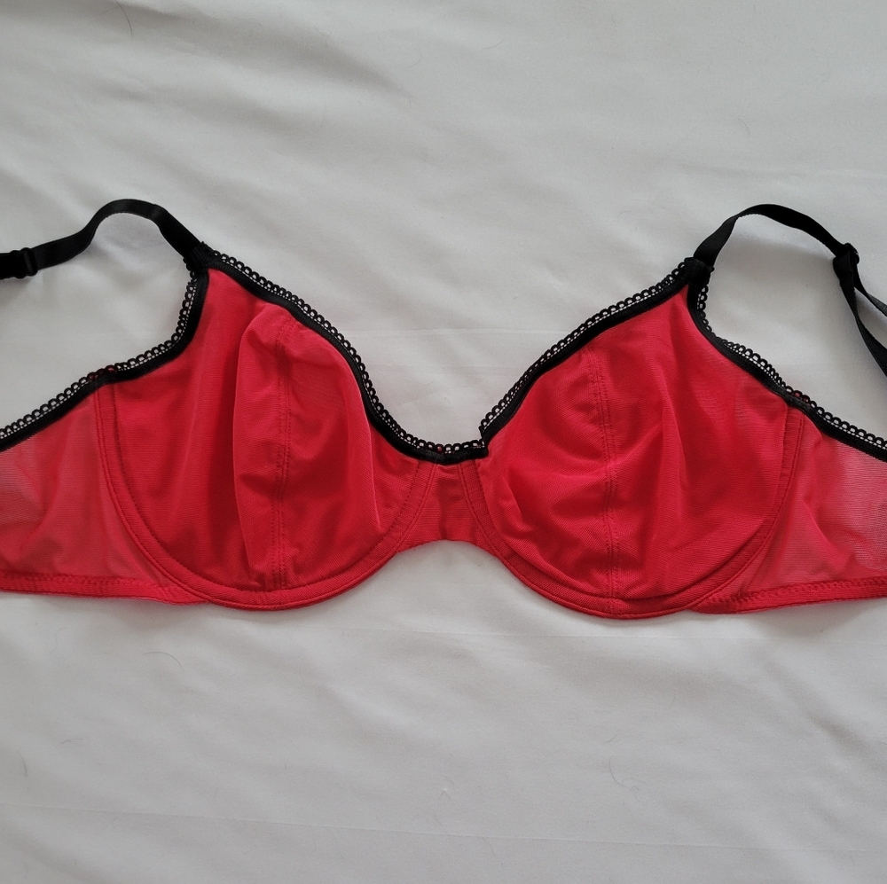 Victoria's Secret Red Mesh Bra